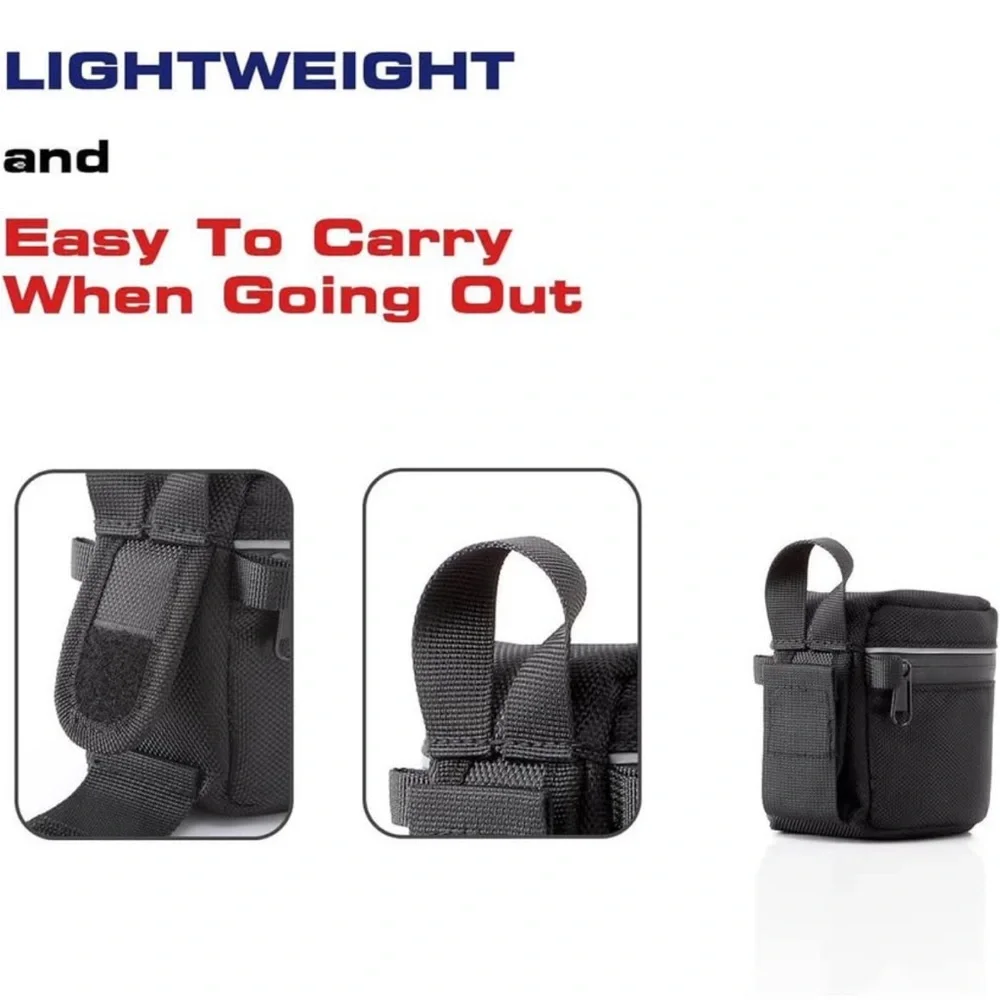 Camera Lens Case Lens Bag Compatible - Nylon, Black